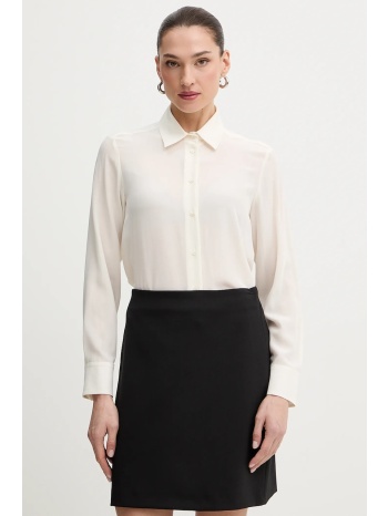 μεταξωτό πουκάμισο weekend max mara curvone χρώμα μπεζ