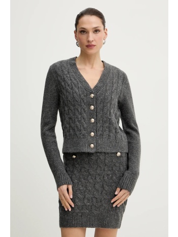 φόρεμα από μείγμα μαλλιού morgan χρώμα γκρι, rmgrey 52%