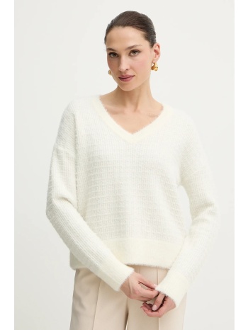 πουλόβερ morgan χρώμα μπεζ, mnancy 49% πολυαμίδιο, 29%