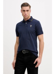 βαμβακερό μπλουζάκι πόλο hackett london ανδρικό, χρώμα: ναυτικό μπλε, hm5600082 100% βαμβάκι
