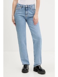 τζιν παντελόνι tommy jeans χρώμα: μπλε, dw0dw22426 99% βαμβάκι, 1% ελαστάν