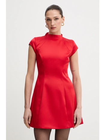 φόρεμα bardot χρώμα κόκκινο, 59329db2 κύριο υλικό 80%