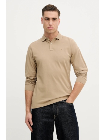 βαμβακερή μπλούζα με μακριά μανίκια hackett london χρώμα