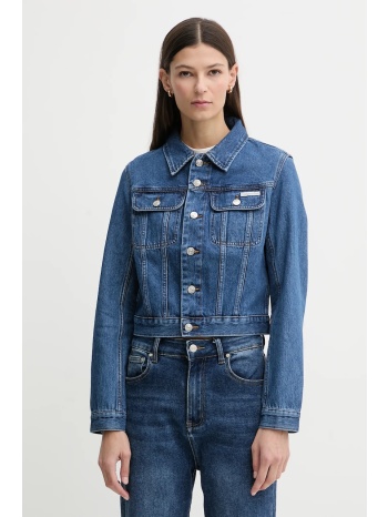 τζιν μπουφάν calvin klein jeans χρώμα μπλε, lv047e629g