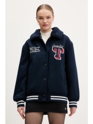 μπουφάν με προσθήκη μάλλινου υφάσματος tommy jeans κύριο υλικό: 67% ανακυκλωμένος πολυεστέρας, 33% α