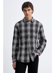 βαμβακερό πουκάμισο tommy jeans 100% βαμβάκι