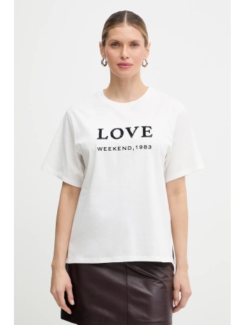 βαμβακερό μπλουζάκι weekend max mara agile 100% βαμβάκι