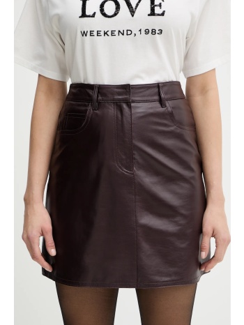 δερμάτινη φούστα weekend max mara oncia κύριο υλικό 100%