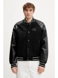 μπουφάν από μίγμα μαλλιού tommy jeans κύριο υλικό: 72% ανακυκλωμένος πολυεστέρας, 28% ανακυκλωμένο μ