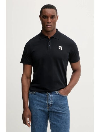 βαμβακερό μπλουζάκι πόλο karl lagerfeld 100% βαμβάκι