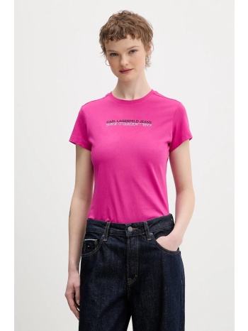 βαμβακερό μπλουζάκι karl lagerfeld jeans 100% βαμβάκι