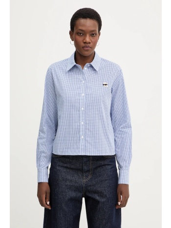 βαμβακερό πουκάμισο karl lagerfeld ikon 100% βαμβάκι