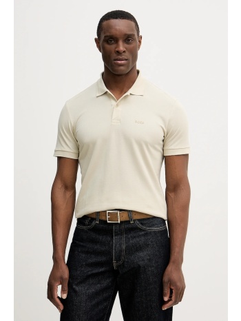 βαμβακερό μπλουζάκι πόλο boss green pio 1 100% βαμβάκι
