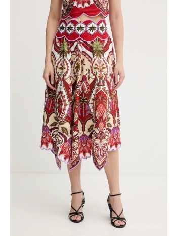 φούστα με λινό farm rio 55% λινό, 45% βισκόζη