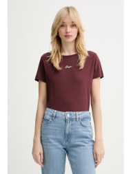 βαμβακερό μπλουζάκι boss orange c elove embro 100% βαμβάκι