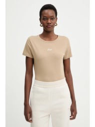 βαμβακερό μπλουζάκι boss orange c elove embro 100% βαμβάκι