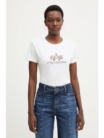 βαμβακερό μπλουζάκι alpha industries basic bl mirror leo w