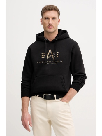 μπλούζα alpha industries basic hoodie bl effect print 80%