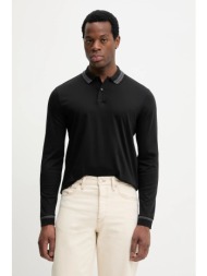 βαμβακερή μπλούζα με μακριά μανίκια boss h-pleins 202 100% βαμβάκι