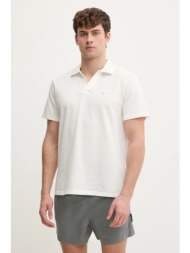 βαμβακερό μπλουζάκι πόλο karl lagerfeld kl metal 100% βαμβάκι