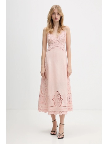 λινό φόρεμα farm rio κύριο υλικό 100% λινόφόδρα 100%