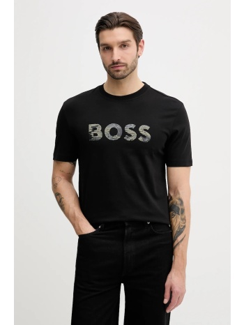 βαμβακερό μπλουζάκι boss orange te_insignia 100% βαμβάκι