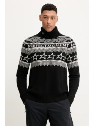 μάλλινο πουλόβερ perfect moment fairisle 100% μαλλί μερινό