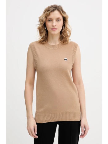 βαμβακερό γιλέκο karl lagerfeld ikon 100% οργανικό βαμβάκι