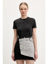 βαμβακερό μπλουζάκι tommy jeans 100% βαμβάκι