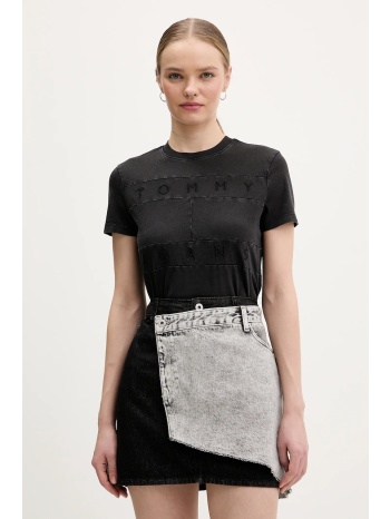 βαμβακερό μπλουζάκι tommy jeans 100% βαμβάκι