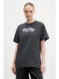 βαμβακερό μπλουζάκι hugo vintage tee_22 100% βαμβάκι