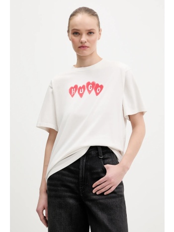 βαμβακερό μπλουζάκι hugo vintage tee_22 100% βαμβάκι