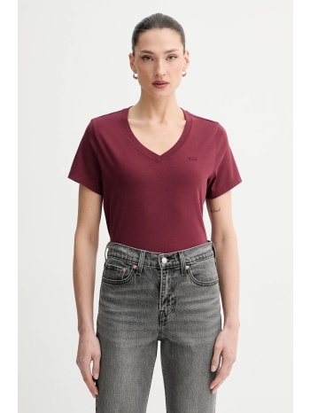 βαμβακερό μπλουζάκι levi`s t2 perfect v 100% βαμβάκι