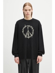 βαμβακερή μπλούζα aries peace press gothic waffle ls tee 100% βαμβάκι