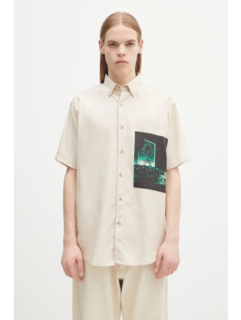 πουκάμισο aries motel graphic work shirt 100% tencel