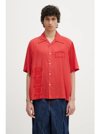 πουκάμισο aries ancient column satin viscose hawaiian shirt
