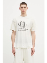 βαμβακερό μπλουζάκι aries destroyed 69 ss tee 100% βαμβάκι