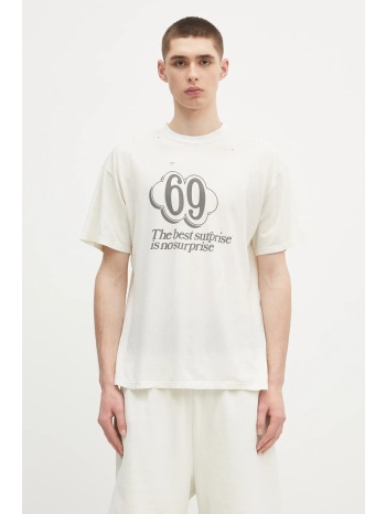 βαμβακερό μπλουζάκι aries destroyed 69 ss tee 100% βαμβάκι