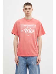 βαμβακερό μπλουζάκι aries sunbleached cola ss tee 100% βαμβάκι
