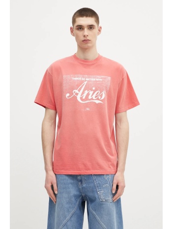 βαμβακερό μπλουζάκι aries sunbleached cola ss tee 100%