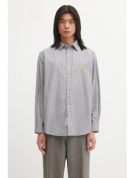 βαμβακερό πουκάμισο aries stripe poplin classic 100% βαμβάκι