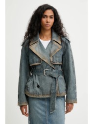 τζιν παλτό miss sixty 100% βαμβάκι