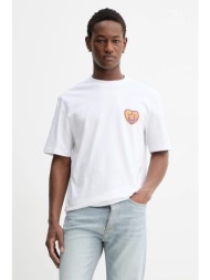 βαμβακερό μπλουζάκι hugo blue nalentinio 100% βαμβάκι