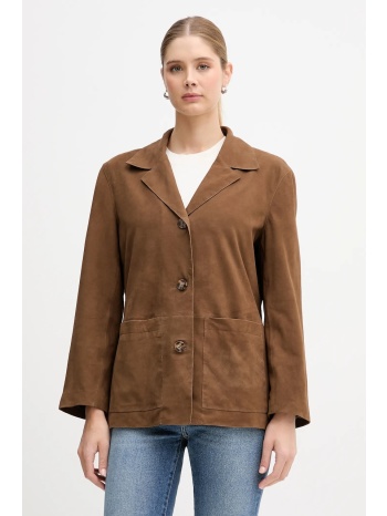 σακάκι από σουέτ pedro del hierro υλικό 1 100% δέρμα