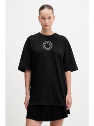 βαμβακερό μπλουζάκι hugo blue oversized _tee_b_9 100% βαμβάκι