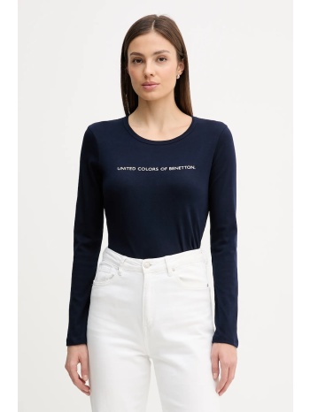 βαμβακερή μπλούζα με μακριά μανίκια united colors of