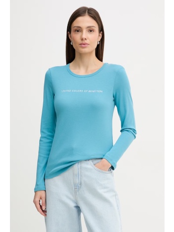 βαμβακερή μπλούζα με μακριά μανίκια united colors of