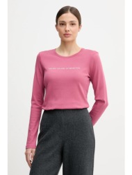 βαμβακερή μπλούζα με μακριά μανίκια united colors of benetton 100% βαμβάκι