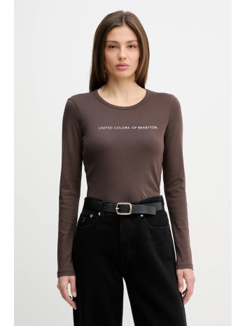 βαμβακερή μπλούζα με μακριά μανίκια united colors of