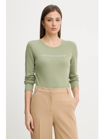 βαμβακερή μπλούζα με μακριά μανίκια united colors of